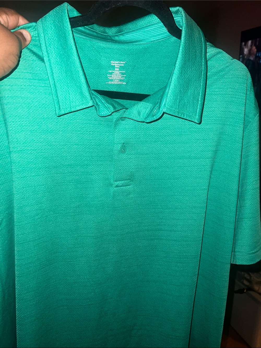 Men's Teal Short-Sleeve Polo Shirt - Picture 3 of 4
